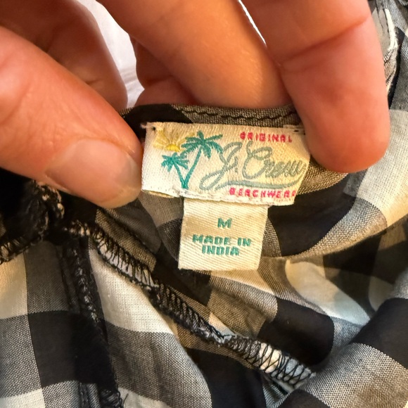 J. Crew Beachwear Button-up ruffle dress in gingham, Medium, 100% Cotton - Picture 6 of 8